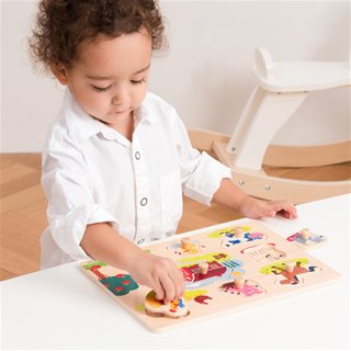 Peg Puzzle - Farm - 8 pieces - FSC® 100%-certified wood